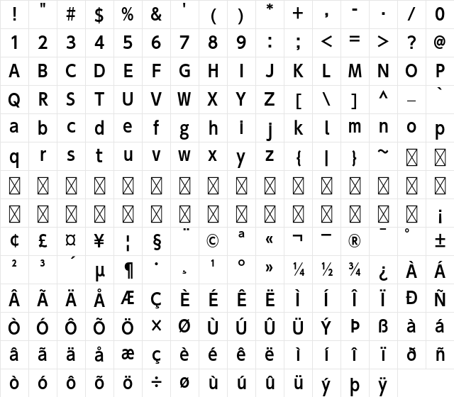 A-OTF UD Shin Go Con80 Pr6N DB Character Map A-OTF UD Shin Go Con80 Pr6N DB Character Map