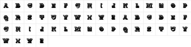 UKAMENO 3D Flat Regular Character Map