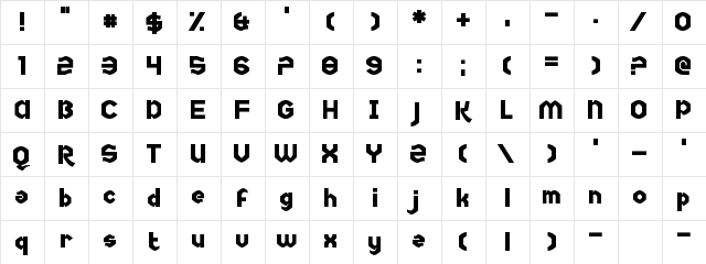 Uncopyrightable Regular Character Map Uncopyrightable Regular Character Map