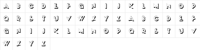 Uncut Regular Character Map