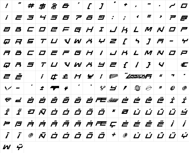 United Planets Semi-Bold Italic Semi-Bold Italic Character Map United Planets Semi-Bold Italic Semi-Bold Italic Character Map