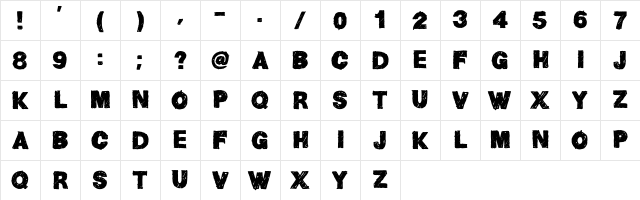 Helv Children Regular Character Map