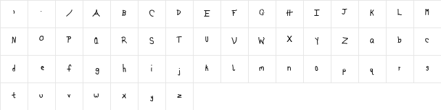 Untitled Regular Character Map Untitled Regular Character Map