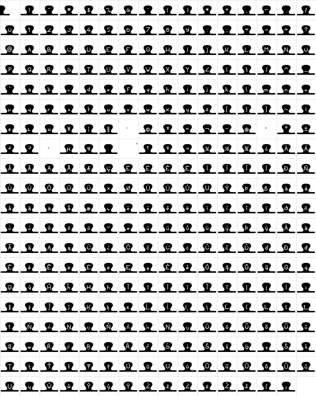 Unzip Me Medium Character Map Unzip Me Medium Character Map