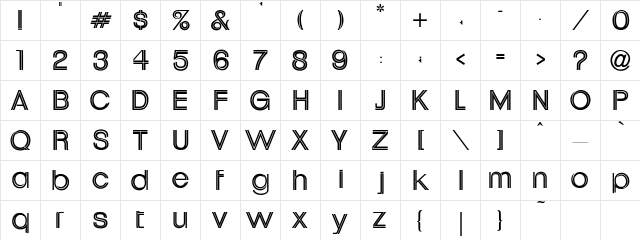 Uptight Regular Character Map