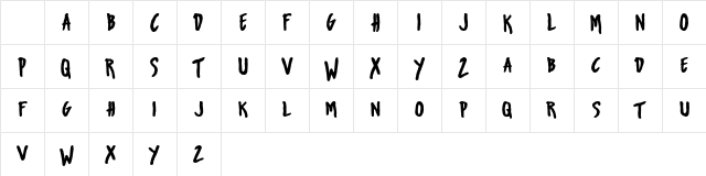 Urban Oil Typeface Regular Character Map