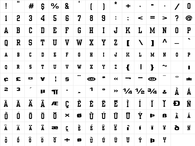UseFulSpectator123 Regular Character Map