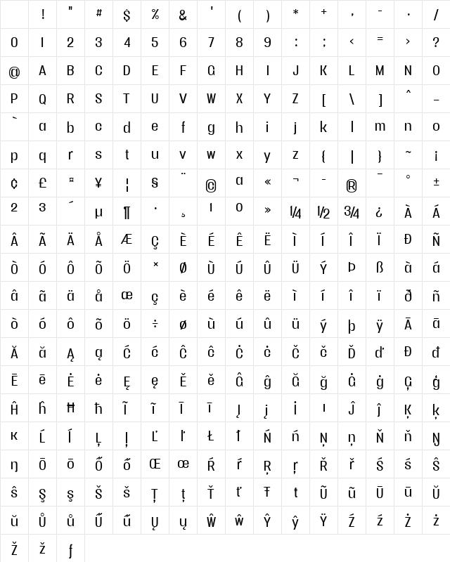 Vacer Sans Personal Book Character Map Vacer Sans Personal Book Character Map
