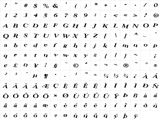 VageParable39 Regular Character Map VageParable39 Regular Character Map