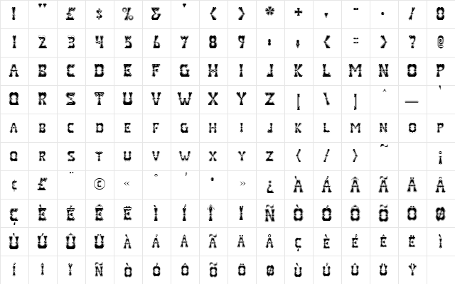 ValentinaContour Regular Character Map ValentinaContour Regular Character Map