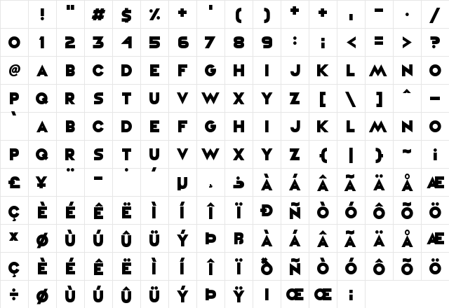 Vampire Raves Regular Character Map