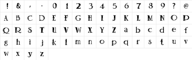 Vanessa Regular Character Map