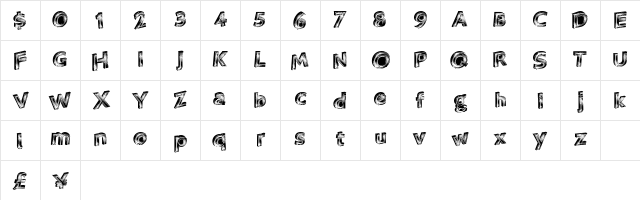 VegasNeon Regular Character Map