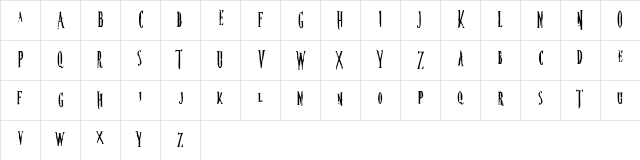 Nightmare 5 Regular Character Map Nightmare 5 Regular Character Map