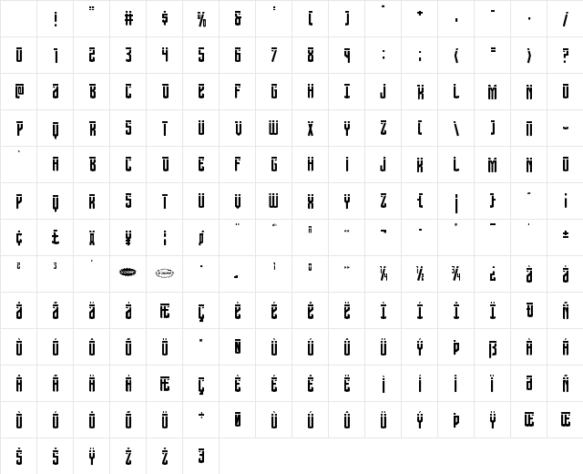Viceroy of Deacons Laser Regular Character Map Viceroy of Deacons Laser Regular Character Map