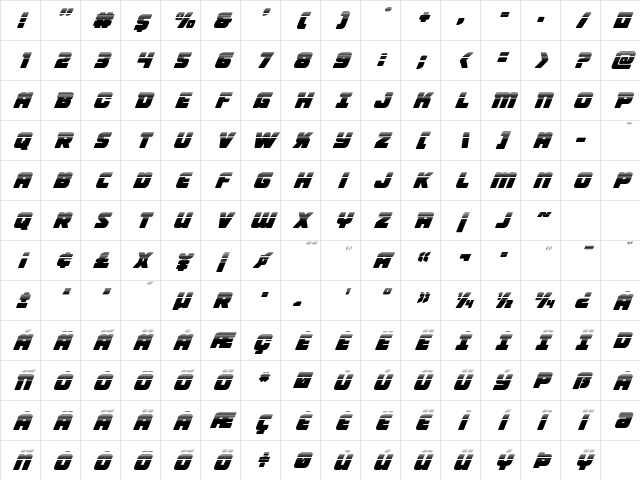 Victory Comics Halftone Italic Italic Character Map Victory Comics Halftone Italic Italic Character Map