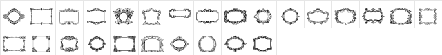 Vintage Frames Regular Character Map Vintage Frames Regular Character Map