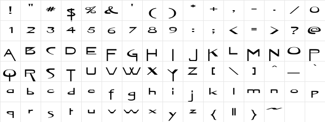 VireoFontExt Regular Character Map