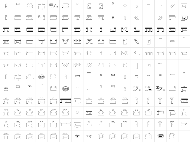 Vorpal Outline Regular Character Map