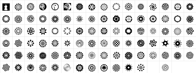 Wach Op-Art Regular Character Map