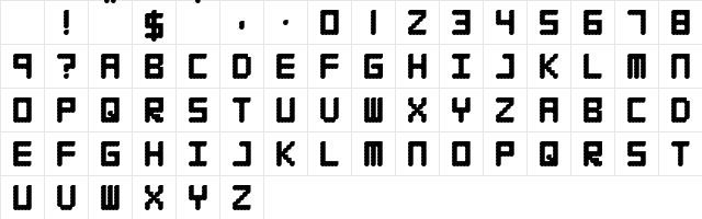 WAFFLEBOY Regular Character Map