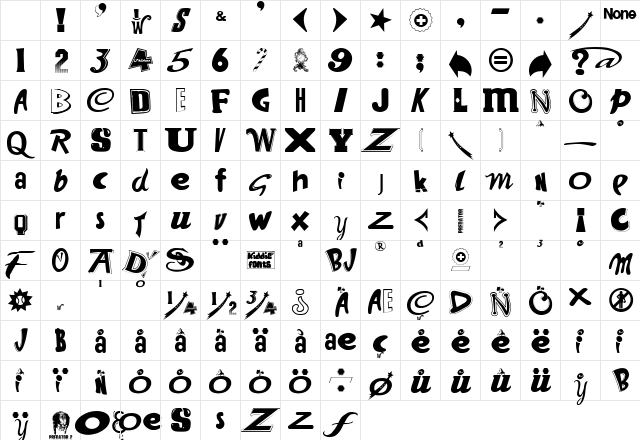 Kiddiefonts Regular Character Map Kiddiefonts Regular Character Map