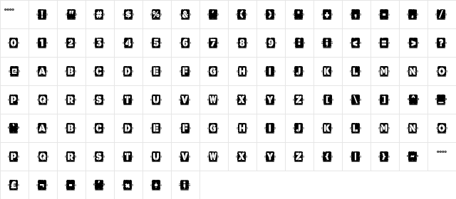 Waponi Regular Character Map Waponi Regular Character Map