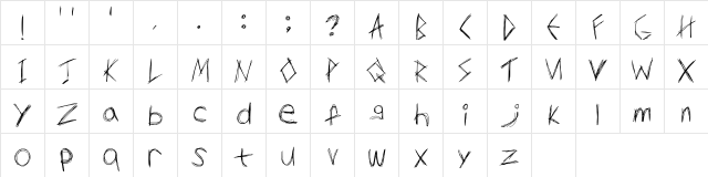 War Remains Regular Character Map