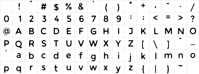 Warlow Sans Regular Character Map Warlow Sans Regular Character Map