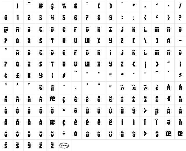 Warrior Nation Laser Regular Character Map Warrior Nation Laser Regular Character Map