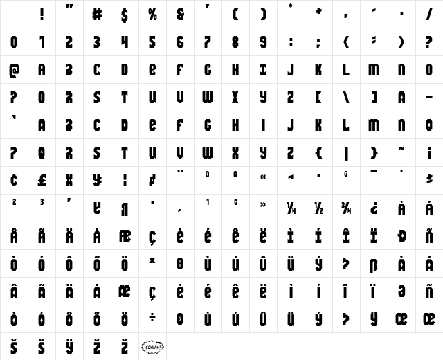 Warrior Nation Regular Character Map Warrior Nation Regular Character Map