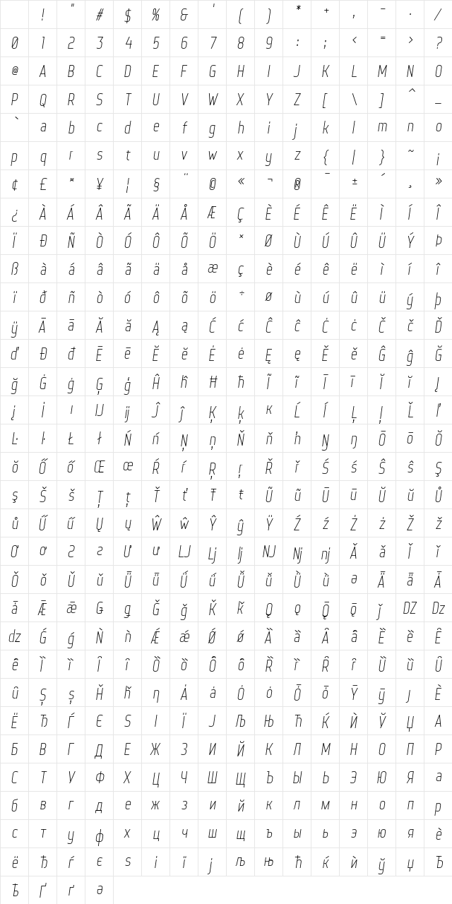 Web Serveroff Italic Character Map Web Serveroff Italic Character Map