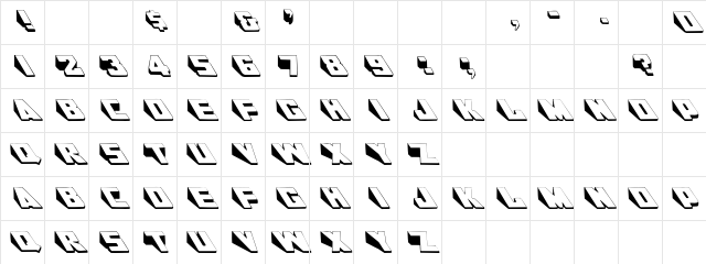 Wedgie Regular Character Map Wedgie Regular Character Map