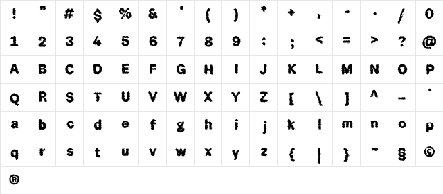 Wehryze Copiya Normal Character Map Wehryze Copiya Normal Character Map