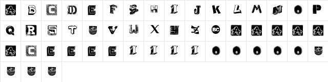 Weird Cuts Regular Character Map