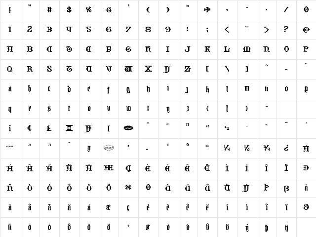 Westdelphia Expanded Expanded Character Map Westdelphia Expanded Expanded Character Map