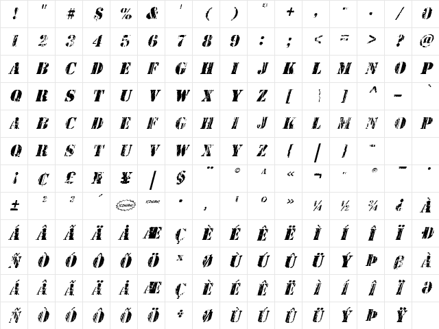 Wetworks Italic Italic Character Map Wetworks Italic Italic Character Map