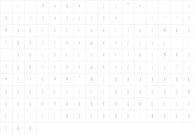 Windsor Regular Character Map Windsor Regular Character Map