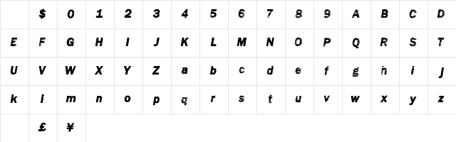 WindyMetro Regular Character Map WindyMetro Regular Character Map