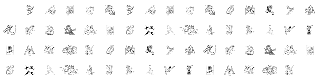Winter Sport Regular Character Map