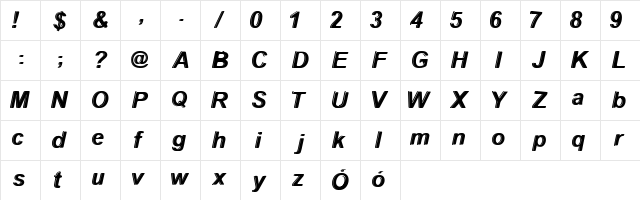 WithTheWaves Regular Character Map