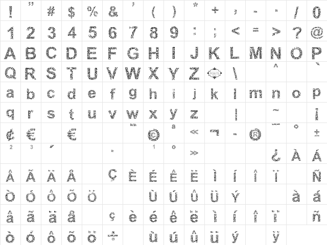 Woodcutter Points Regular Character Map