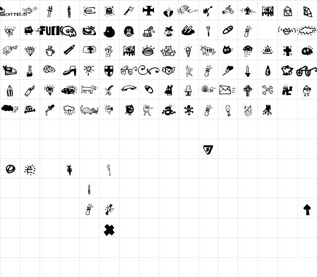 Woodcutter rare drawings Regular Character Map