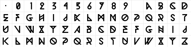 Woodwarrior Regular Character Map