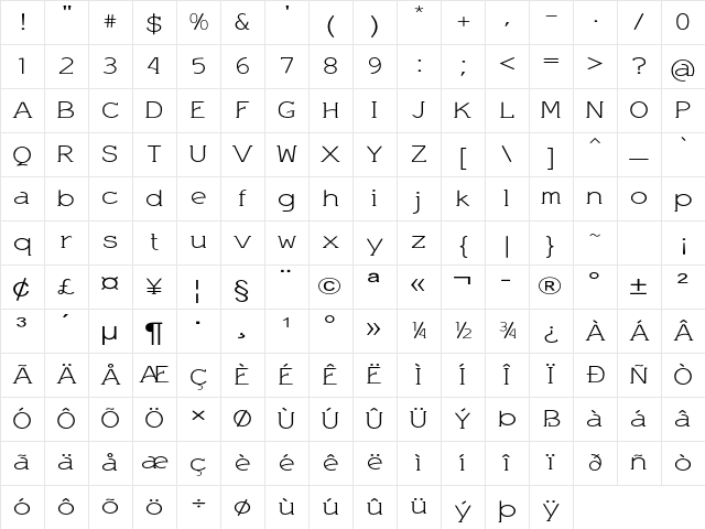Worship Expanded Regular Character Map Worship Expanded Regular Character Map
