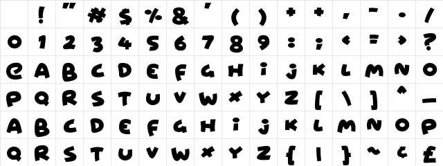 Wowsers Regular Character Map Wowsers Regular Character Map