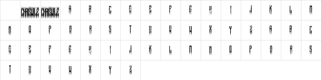 XSpiked Regular Character Map XSpiked Regular Character Map