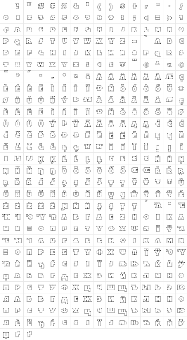 Xylitol Hollow Character Map Xylitol Hollow Character Map