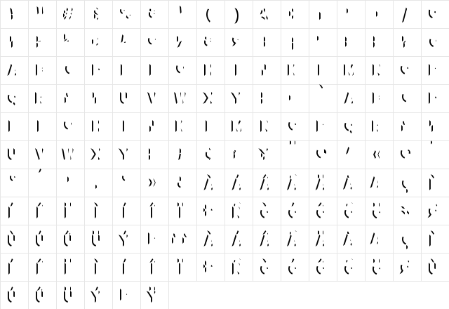 Xylitol Left Character Map Xylitol Left Character Map