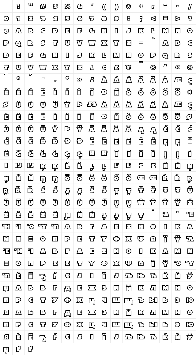 Xylitol Outline Character Map Xylitol Outline Character Map